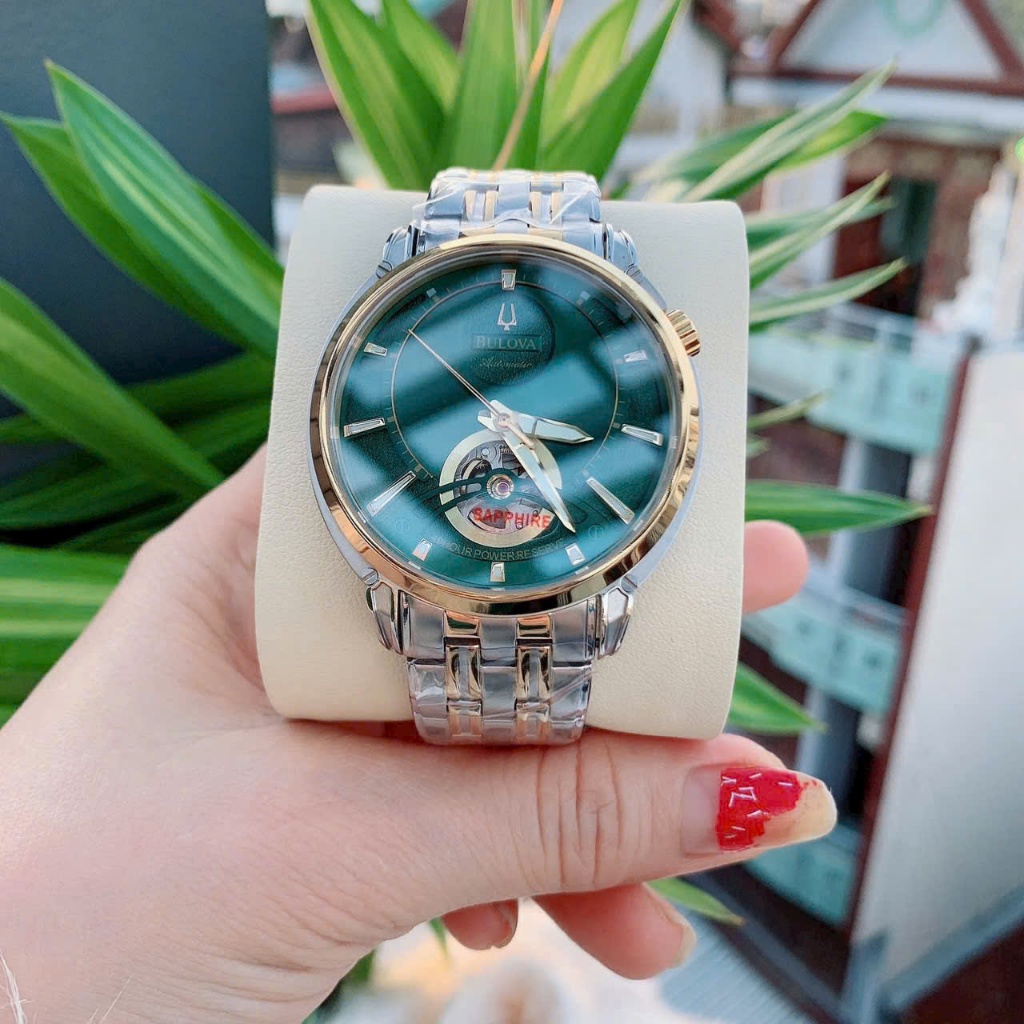 Đồng hồ nam Bulova 96A199-07 Automatic Watch 42mm, Full box, Luxury Diamond Watch