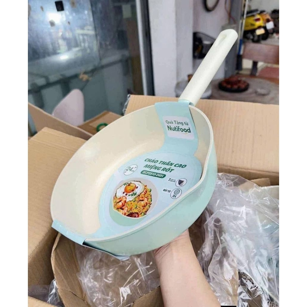 Chảo thân cao miệng rót Greencook 24cm