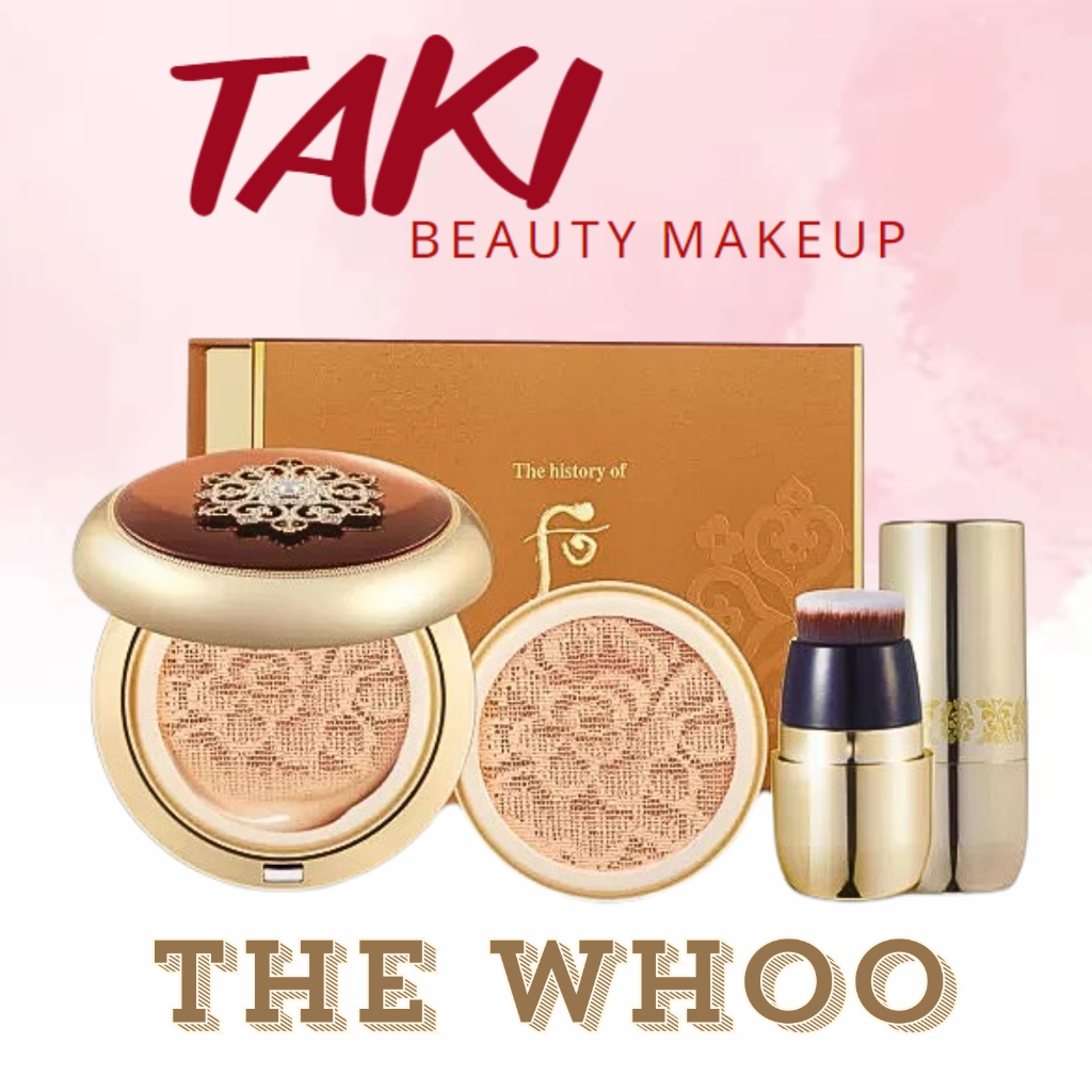 [ Tem LG ] Set Phấn Nước Kèm Lõi và Cọ The Whoo Cheongidan Radiant Essence Cushion SPF50+/PA+++ 15gx2