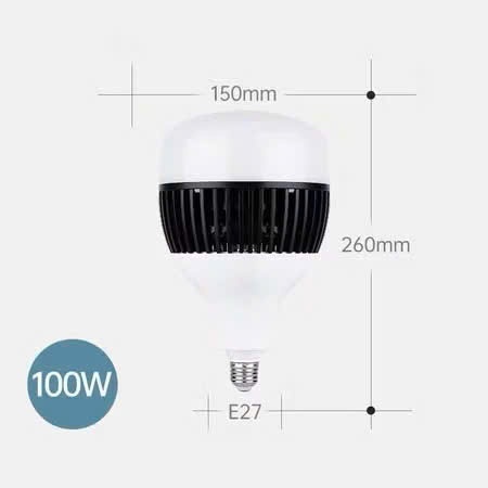Bóng Đèn Led Trụ Tròn ( ĐEN) 100w, 150w . Ánh Sáng Trắng