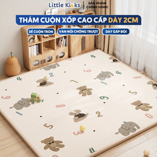 Thảm Xốp Cho Bé XPE Tập Bò Họa Tiết 2 Mặt Little Kicks Thảm Cuộn Cao Cấp An Toàn Cho Bé Dày 2cm 