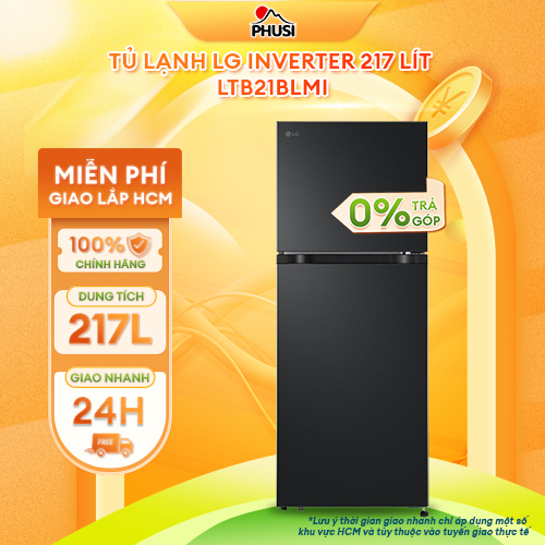 [ LTB21BLMI ] Tủ lạnh LG Inverter 217 lít LTB21BLMI