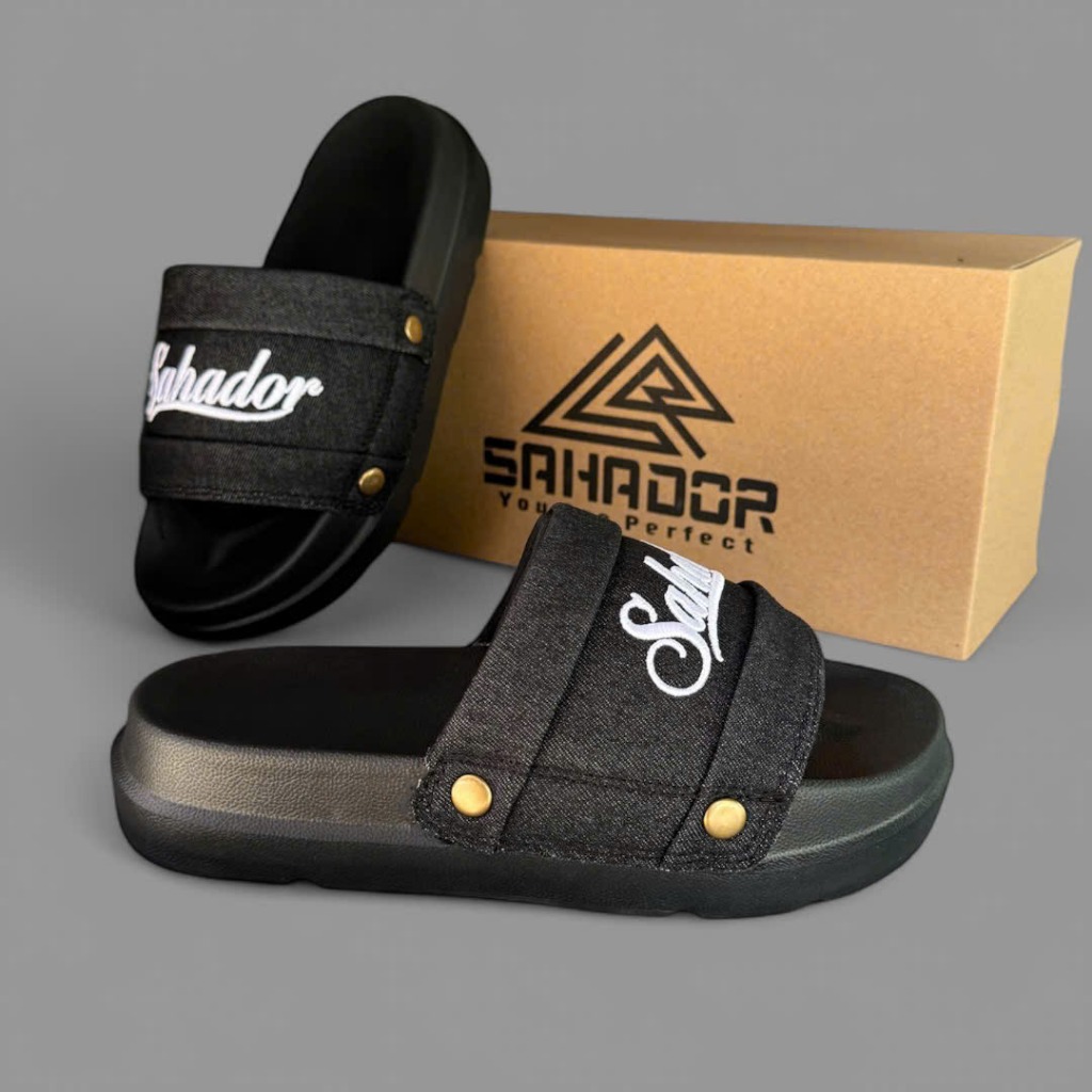 Dép Sahador Unisex Quai ngang Jean nam nữ thiết kế cao cấp - Chất liệu EVA cao 4cm siêu êm nhẹ D7706