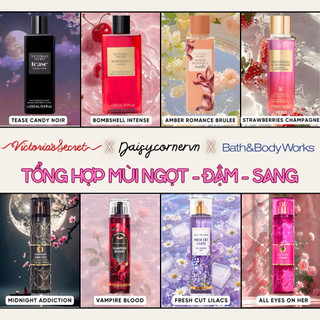  🇺🇸Bill Mỹ  Mùi Ngọt Sang - Xịt thơm toàn thân Body Mist - Amber Romance - Very Sexy - Into The Night - Petal Parade 