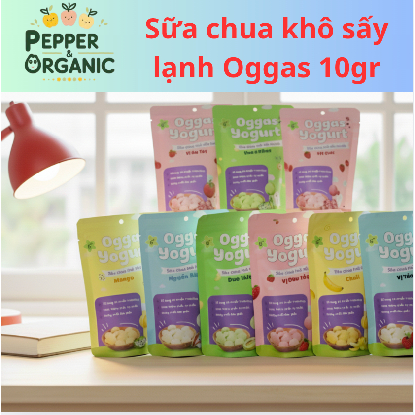 Sữa chua khô OGGAS YOGURT ăn dặm cho bé từ 6m+ gói mini 10g