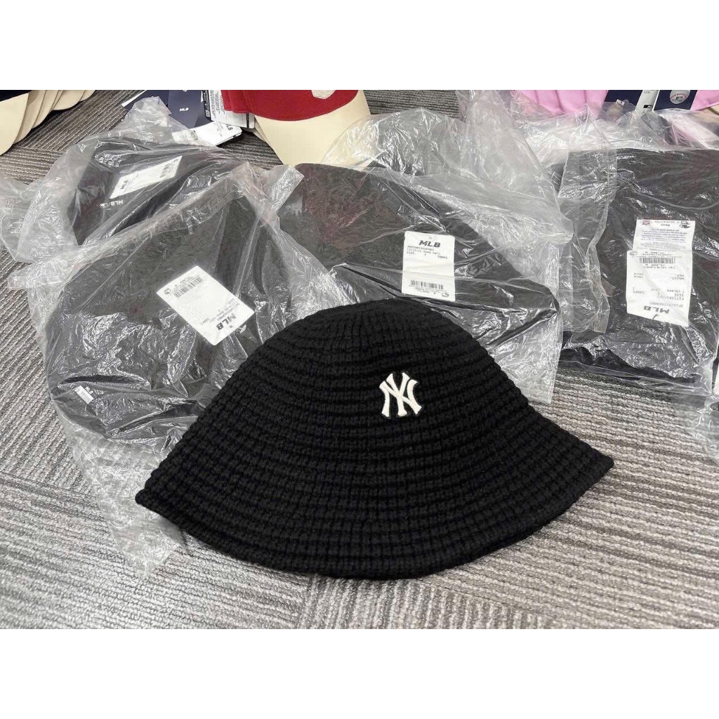 [ CHÍNH HÃNG ] MŨ / NÓN BUCKET MLB ĐAN LEN MÀU ĐEN CỰC XINH
