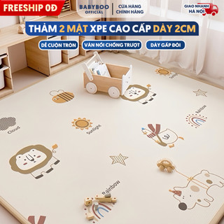  Thảm Xốp Cho Bé Little Kicks  Thảm Cuộn XPE Họa Tiết Cao Cấp An Toàn Cho Bé 2 Mặt Chống Nước Dày 2cm 