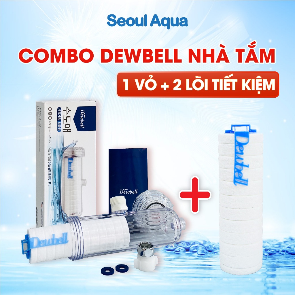 Set bộ lọc nhà tắm Dewbell F15 (1 vỏ + 2 lõi ) Ảnh thật lắp thực tế Shower - Filter MADE IN KOREA 10