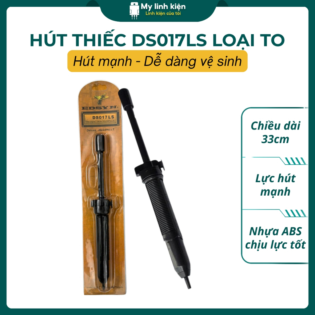 Hút thiếc DS017LS lực hút mạnh chất liệu nhựa ABS chịu nhiệt tốt