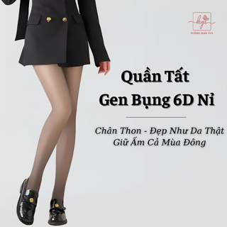  Quần tất gen bụng 6D lót nỉ che khuyết điểm mỏng nhẹ như da thật giữ nhiệt ấm áp QT6D2025 