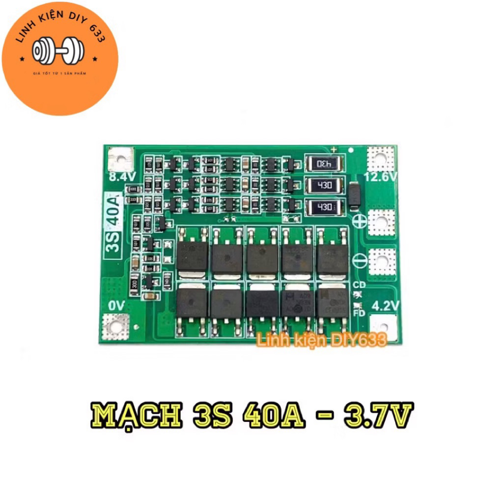 Mạch bảo vệ 3S 40A - 3.7V (DIY633)