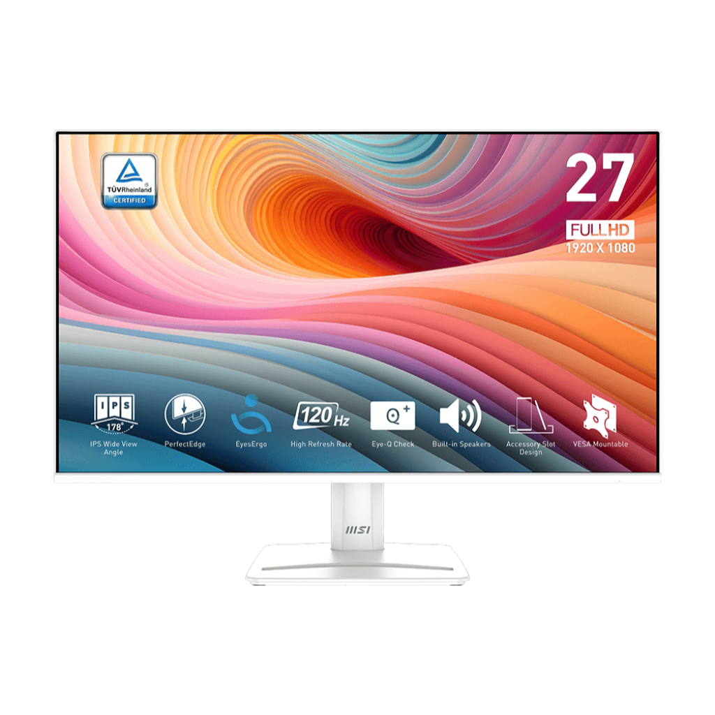 Màn hình MSI Pro MP275W E2 | 27 inch, Full HD, IPS, 120Hz, 1 ms, phẳng, trắng