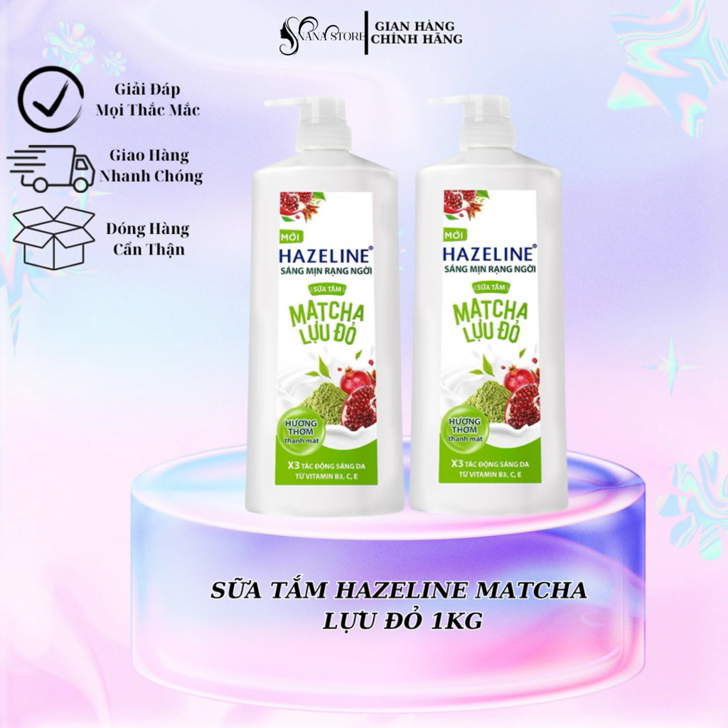 Sữa Tắm Hazeline Matcha Lựu Đỏ 1KG