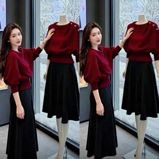  Áo len nữ cổ lọ cúc vai hở vai dài tay hàng QC mẫu mới chất len mềm pc thời trang Hàn Quốc 