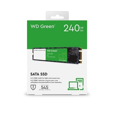 SSD 240GB M.2 2280 Sata III WD Green ; 545/465 MB/s; TBW; 3Y (WDS240G3G0B) hàng chính hãng