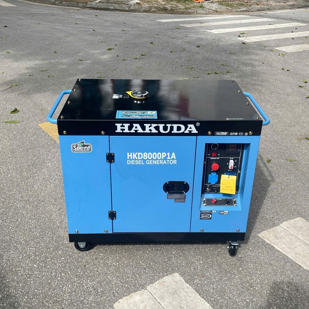 Máy Phát Điện Chạy Dầu 8KW Hakuda HKD8000P1A Có Đề