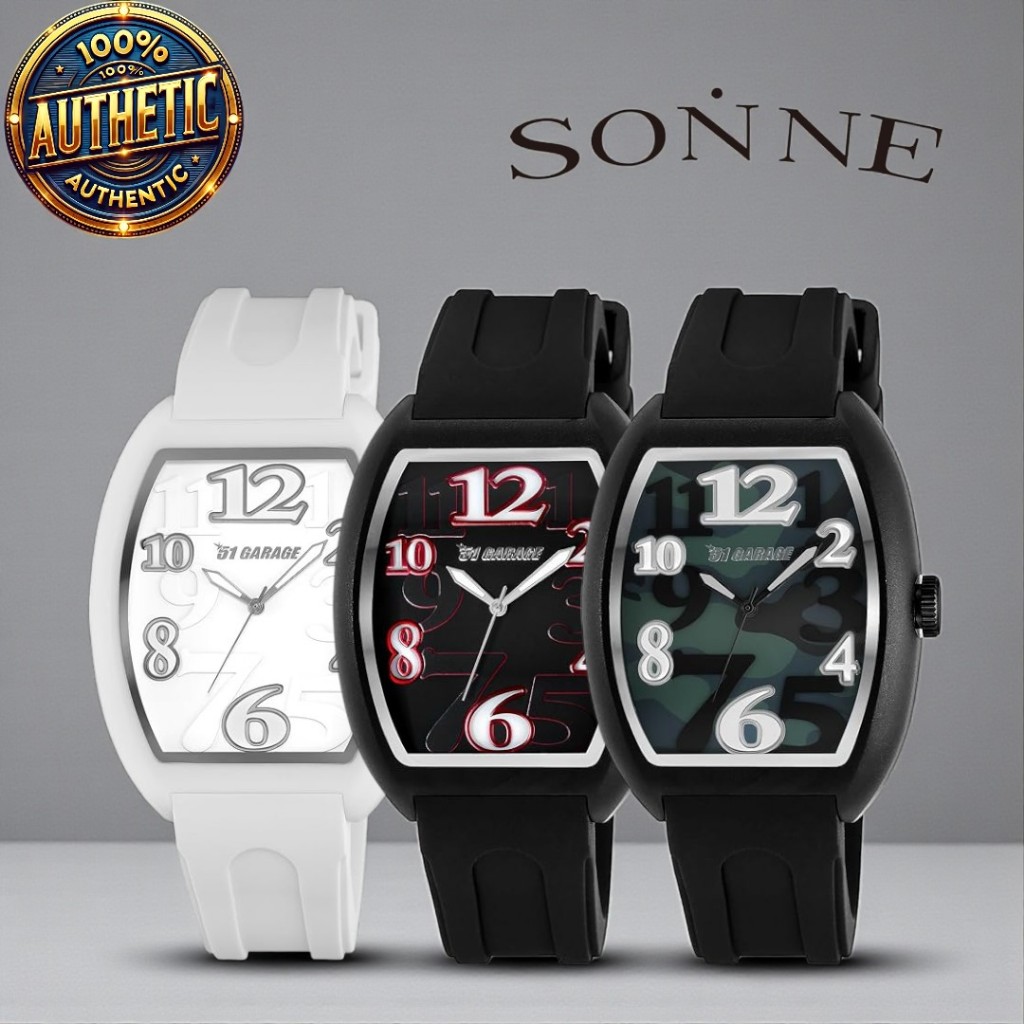 Đồng hồ nam Sonne H020 48mm, mặt số trắng, bộ máy thạch anh nhựa H020WH-WH - Chính Hãng Nhật Bản