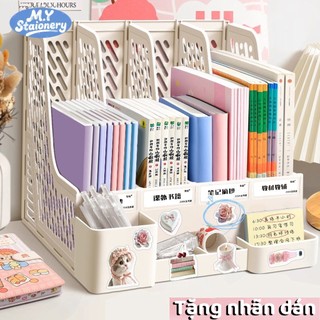  Giá Để Tài Liệu 4 Ngăn Kệ Nhựa Đựng Sách Đơn Giản Decor Bàn Học Giá Sách Cho Học Sinh Sinh Viên 