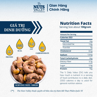 Hạt Điều Lụa Rang Muối – Ăn Vặt, Làm Sữa, Làm Bánh, Salted Skin Cashew, The Nuts Valley 