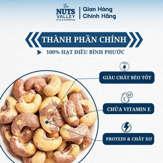 Hạt Điều Lụa Rang Muối – Ăn Vặt, Làm Sữa, Làm Bánh, Salted Skin Cashew, The Nuts Valley 