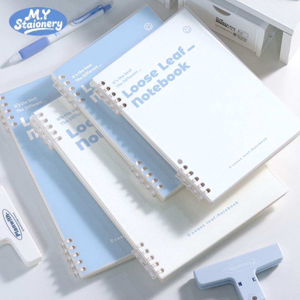 Sổ Còng B5 MuYuan 120 Trang Giấy Pastel – Kẻ Ngang/Trơn, Thay Ruột, Làm Planner