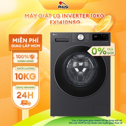 FX1410N5G [GIAO LẮP MIỄN PHÍ HCM] Máy Giặt LG AI DD Inverter 10 Kg - CHÍNH HÃNG, BH 2 NĂM