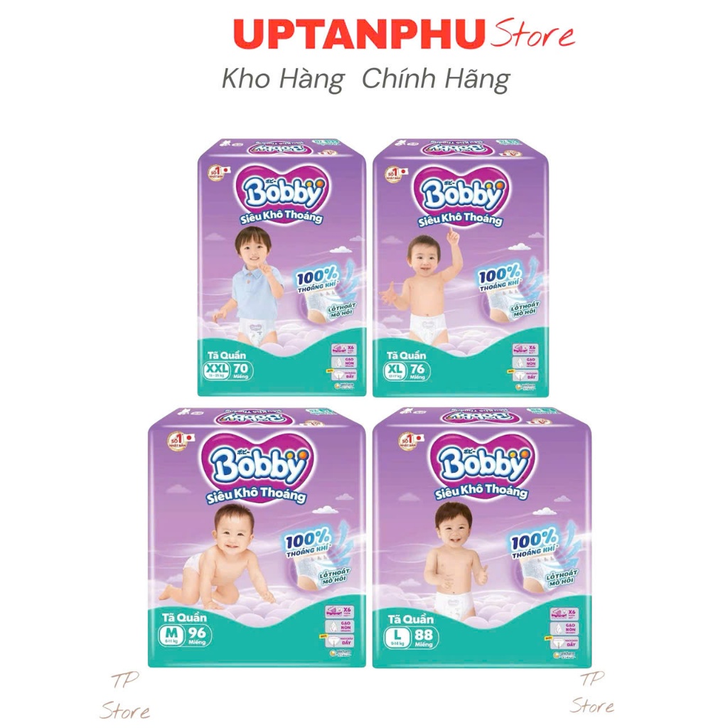 Tã quần Bobby Ultra đủ size M96, L88, XL76, XXL70