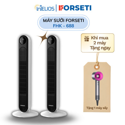 Combo 2 máy sưởi gốm Ceramic Forseti FHK-688 thiết kế sang trọng có 3 chế độ quạt gió - Bảo hành chính hãng 24 tháng