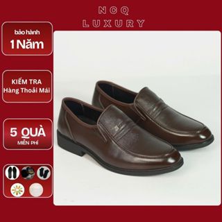  Giày Tây nam kiểu dáng trung niên giày tặng cha da bò cao cấp 