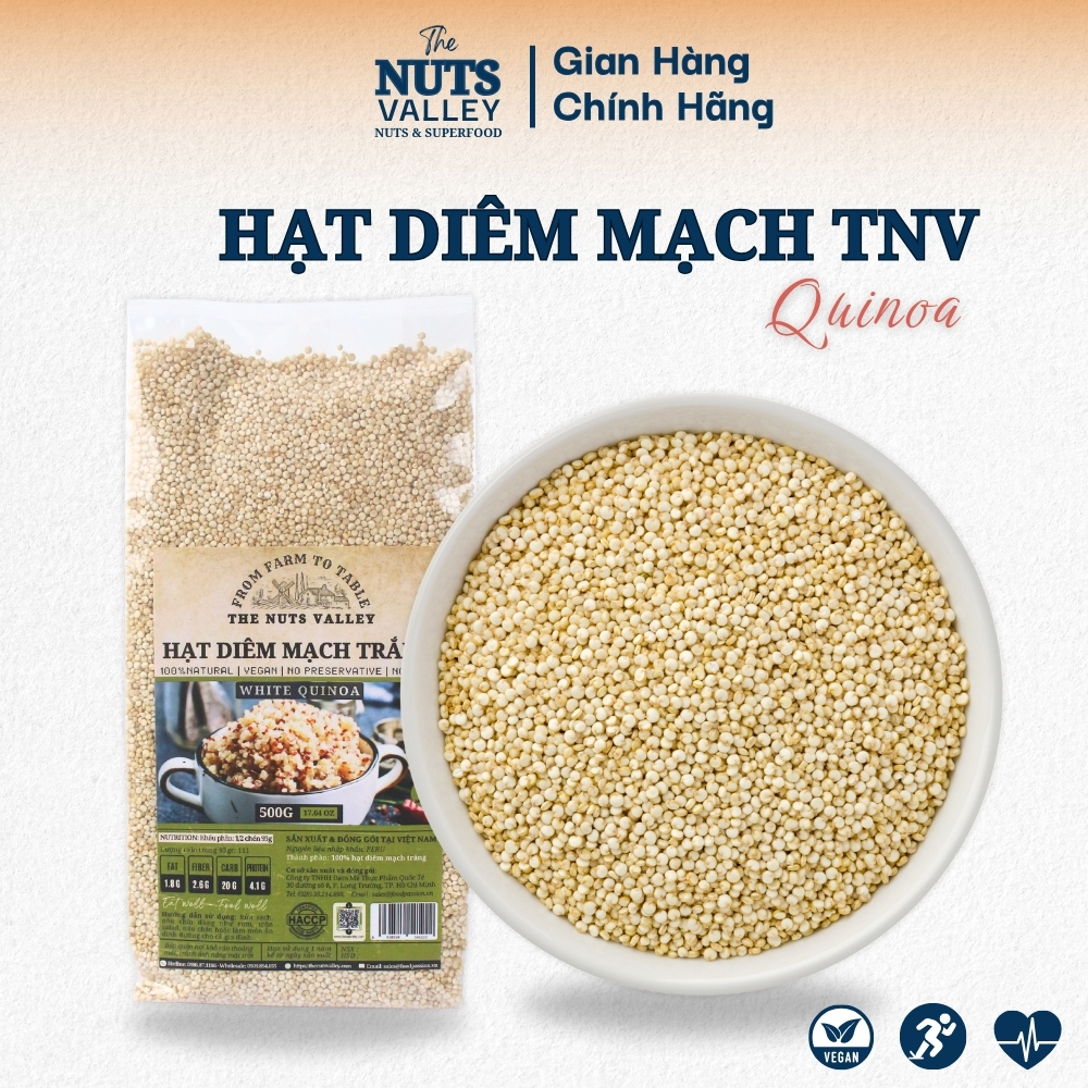 Hạt Diêm Mạch – Nguyên Chất, Giàu Protein, Eat Clean, Quinoa, The Nuts Valley 