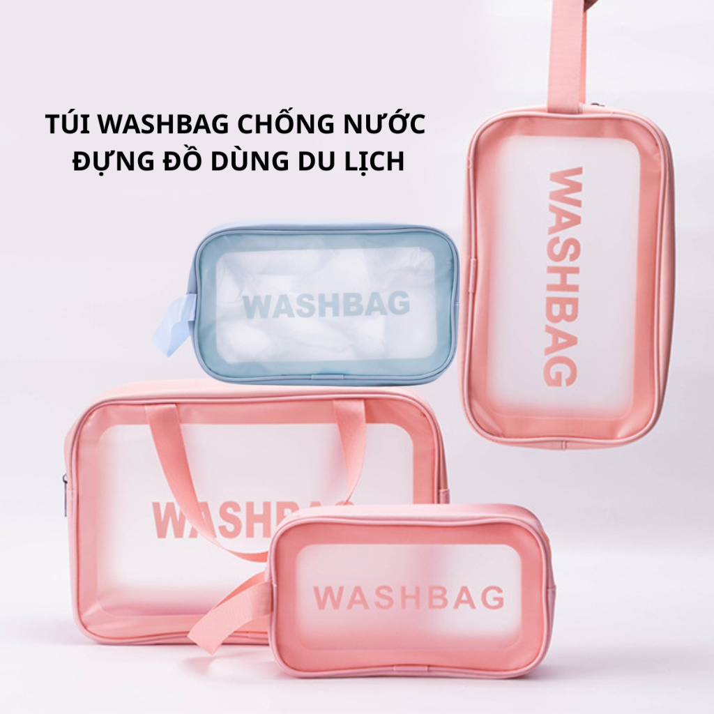 Túi Washbag đựng mỹ phẩm, đồ dùng cá nhân du lịch chống thấm nước