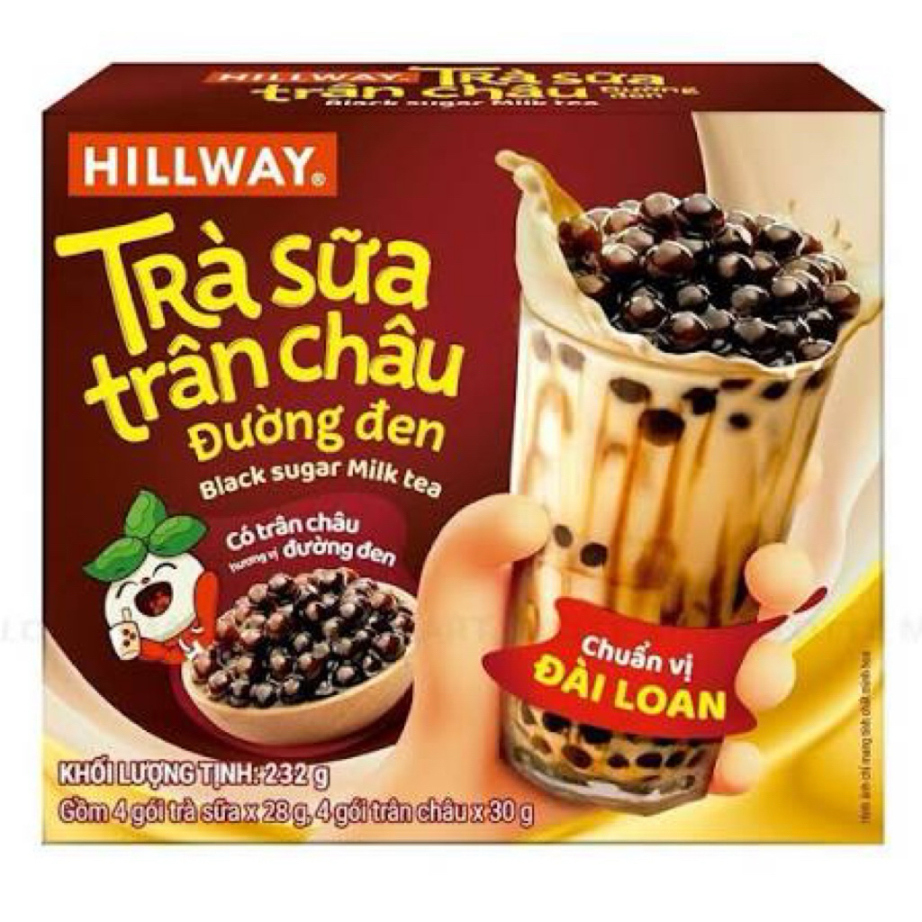Trà sữa trân châu Hillway tự pha tại nhà có sẵn gói trân châu