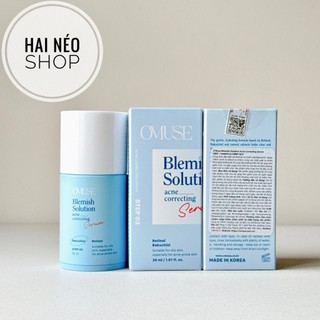   DATE 16 2 2027  Tinh chất giảm mụn mờ thâm 0.3% Retinol Bakuchiol & BHA gom cồi bài sừng thu nhỏ lỗ chân lông OMUSE 