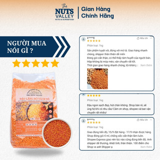 Đậu Lăng Đỏ – Nguyên Chất, Hạt Khô Ăn Healthy, Nấu Súp, Red Lentils, The Nuts Valley 