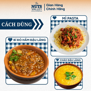 Đậu Lăng Đỏ – Nguyên Chất, Hạt Khô Ăn Healthy, Nấu Súp, Red Lentils, The Nuts Valley 