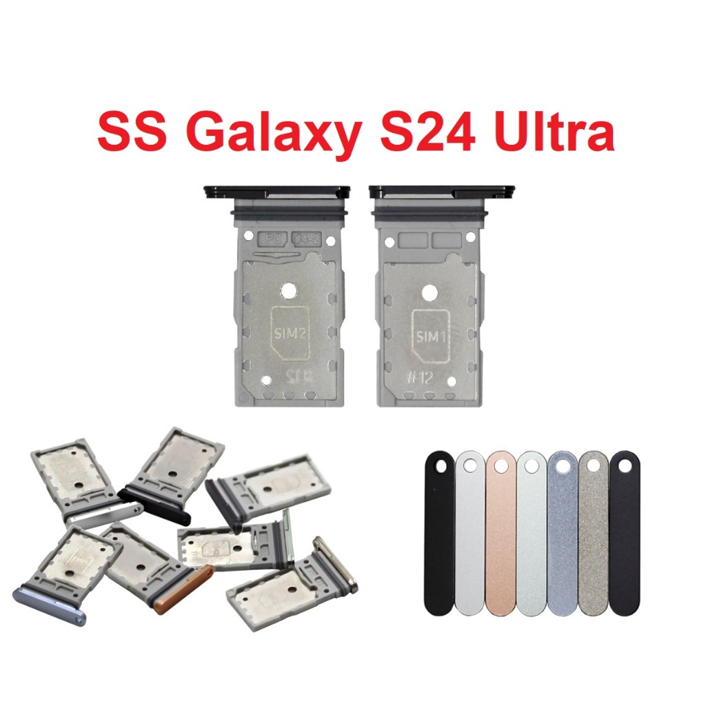 Khay Sim Samsung Galaxy S24 Ultra SIM Card Tray Micro SD Card Tray