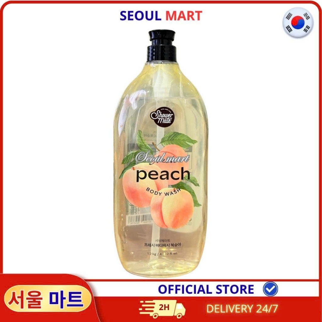 Sữa Tắm Aekyung Shower Mate Hương Đào – Chai 1.2kg | SEOUL MART