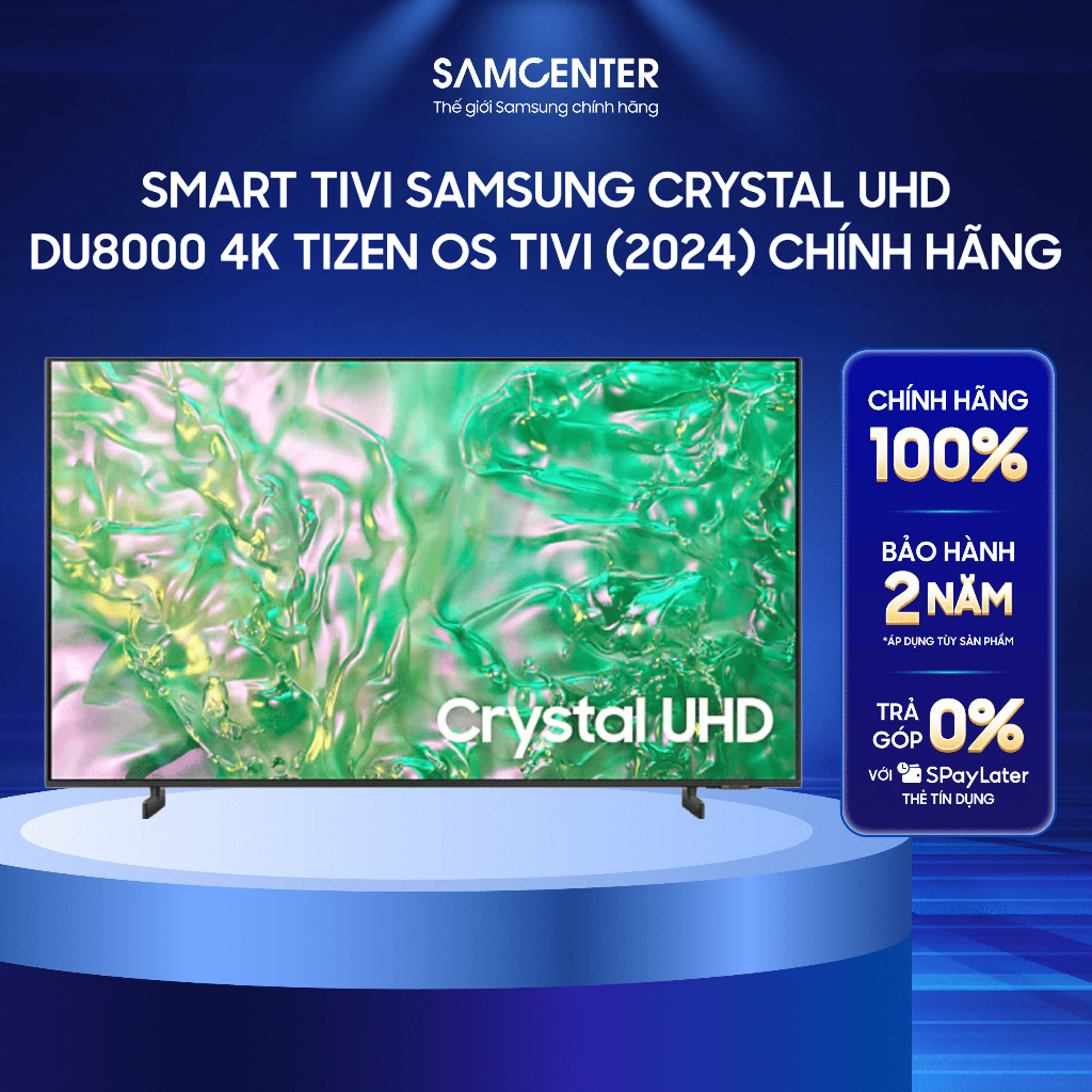 [FS CHỈ GIAO NỘI THÀNH HN] Smart Tivi Samsung Crystal UHD DU8000 4K Tizen OS Tivi (2024) Chính Hãng