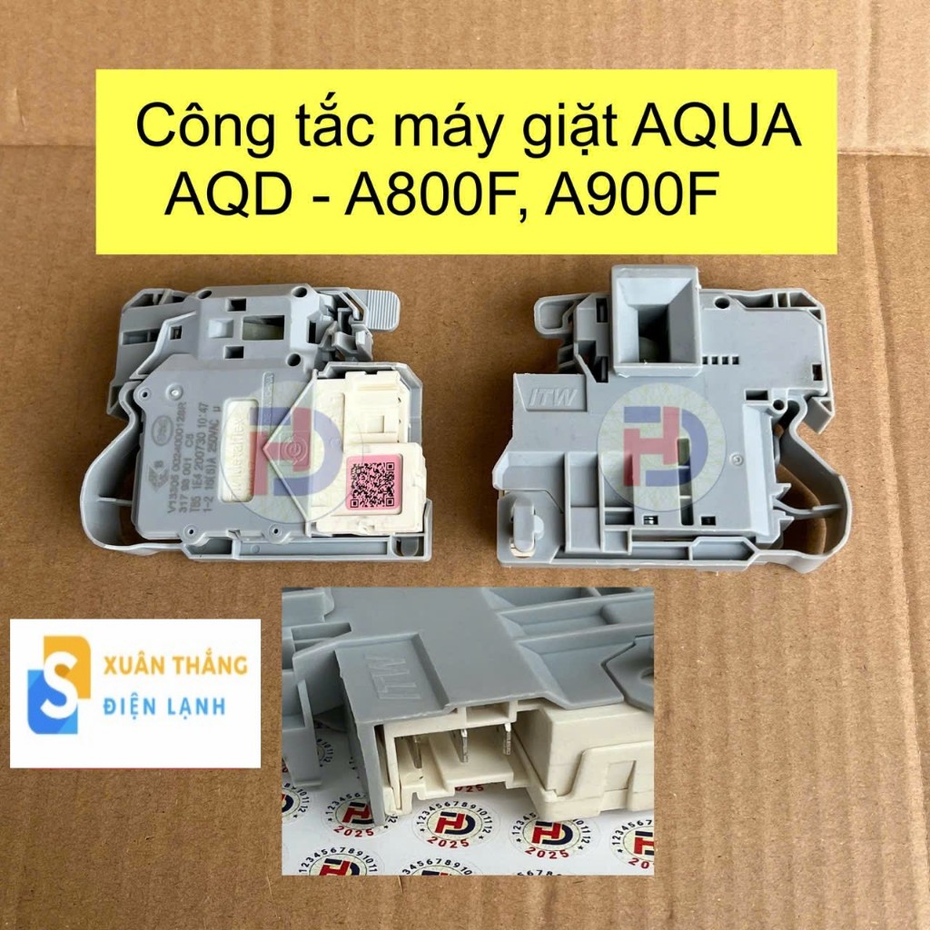 Công tắc khóa cửa máy giặt Aqua mới Model A800F/A900F/A1000G, AQD - A802G, A1051G