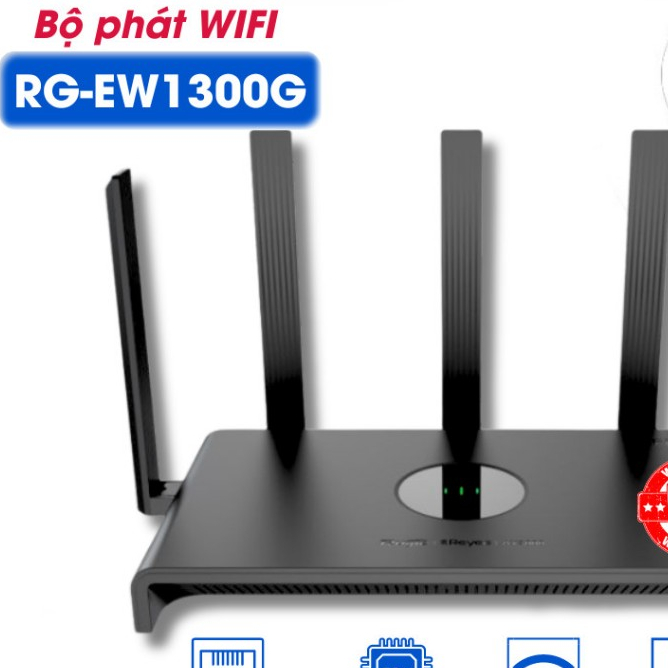 Bộ phát WiFi Ruijie EW1200 4 râu EW1300G 5 râu Dual-band AC1200 AC1300 1300 hỗ trợ Mesh (chính hãng)