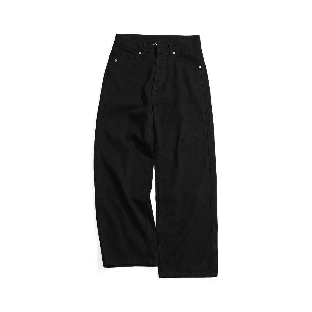 BLACK WIDE STRAIGHT JEANS WHOSE - Quần jeans ống đứng wide fit Whose Studio 1778
