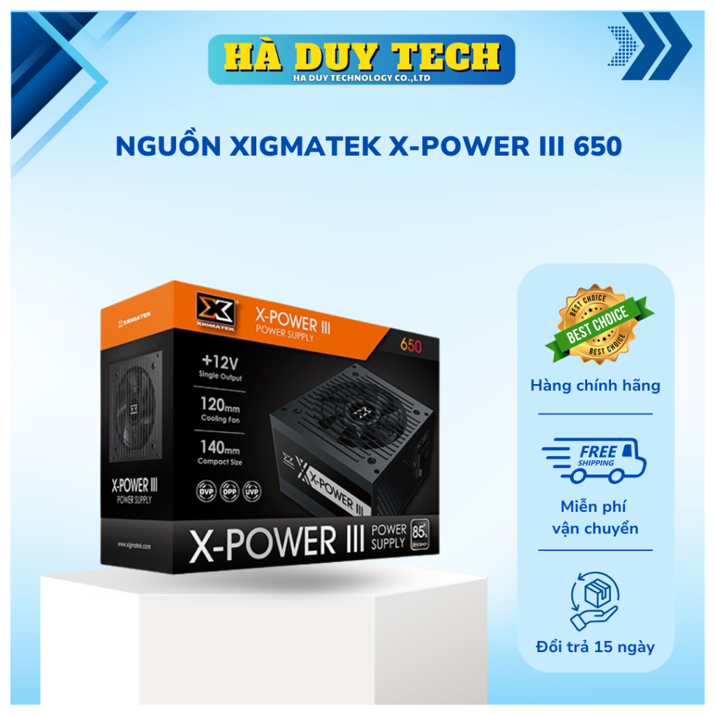 Nguồn XIGMATEK X-POWER III 650- Chính Hãng- BH 36th- HaDuyTechVN