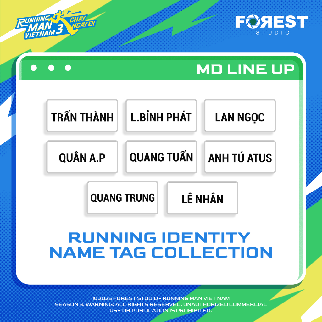 Bảng Tên Running Man Vietnam 3 | Name Tag Collection | FOREST COLLECTIVE