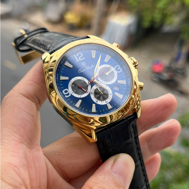 Đồng Hồ Nam Thể Thao Oasis Pacifer 3803g Chronograph Dây Da Kính Sapphire Size 42mm