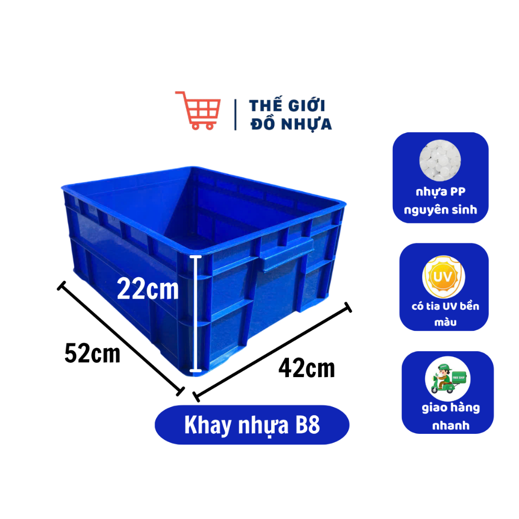 Khay nhựa công nghiệp Hòa An Plastic Khay nhựa B8