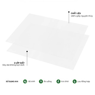 Combo Giấy Ăn Vệ Sinh Đa Năng Let Green Gói Lớn 700 Tờ 10x21cm Bột Giấy Nguyên Thủy Dai Mềm, Tan Trong Nước
