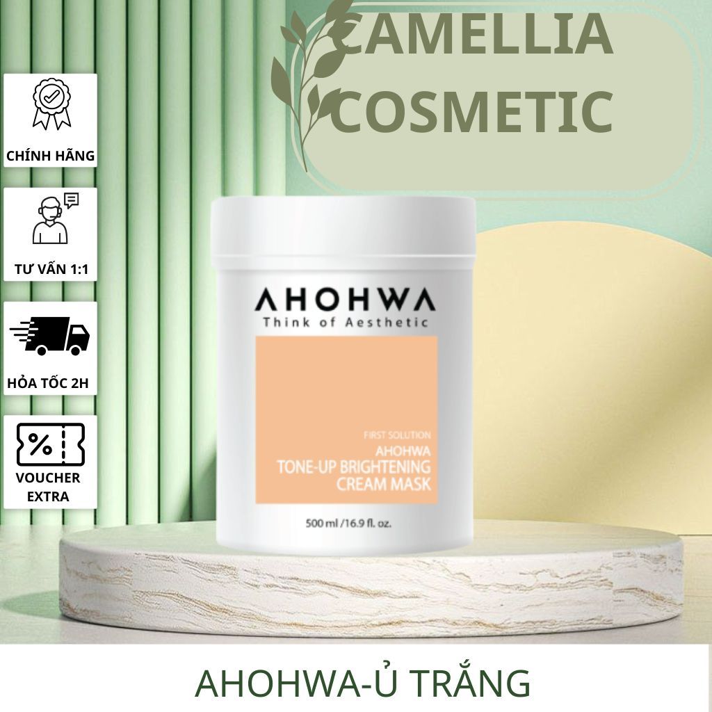 Mặt Nạ Ủ Trắng, Kích Trắng Da Mặt AHOHWA Dạng Kem Hủ 500gr