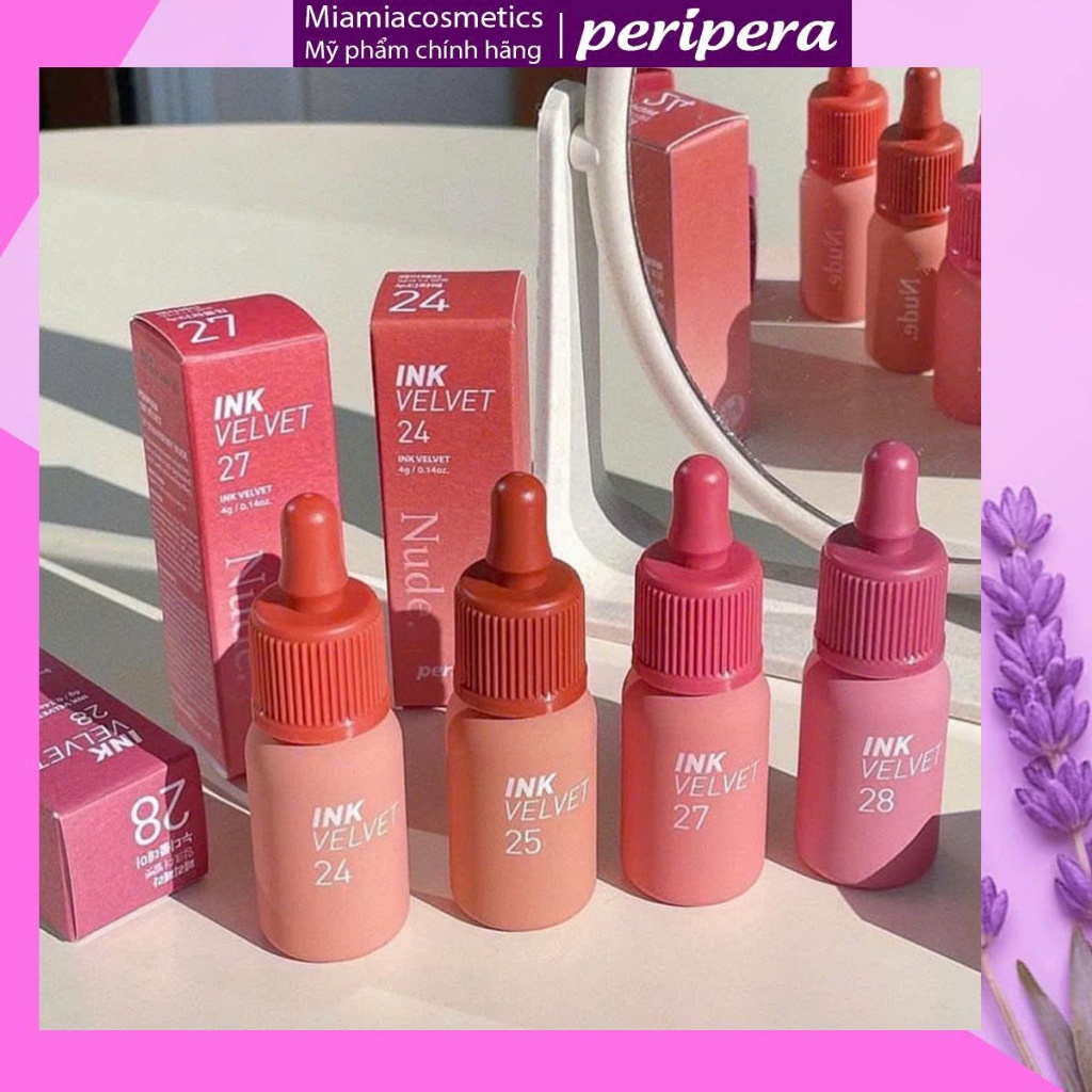 Son Ink Velvet Kem Lì Peripera Ink Velvet Lip Tint Đủ Màu Mới Nhất 4g [CHÍNH HÃNG]