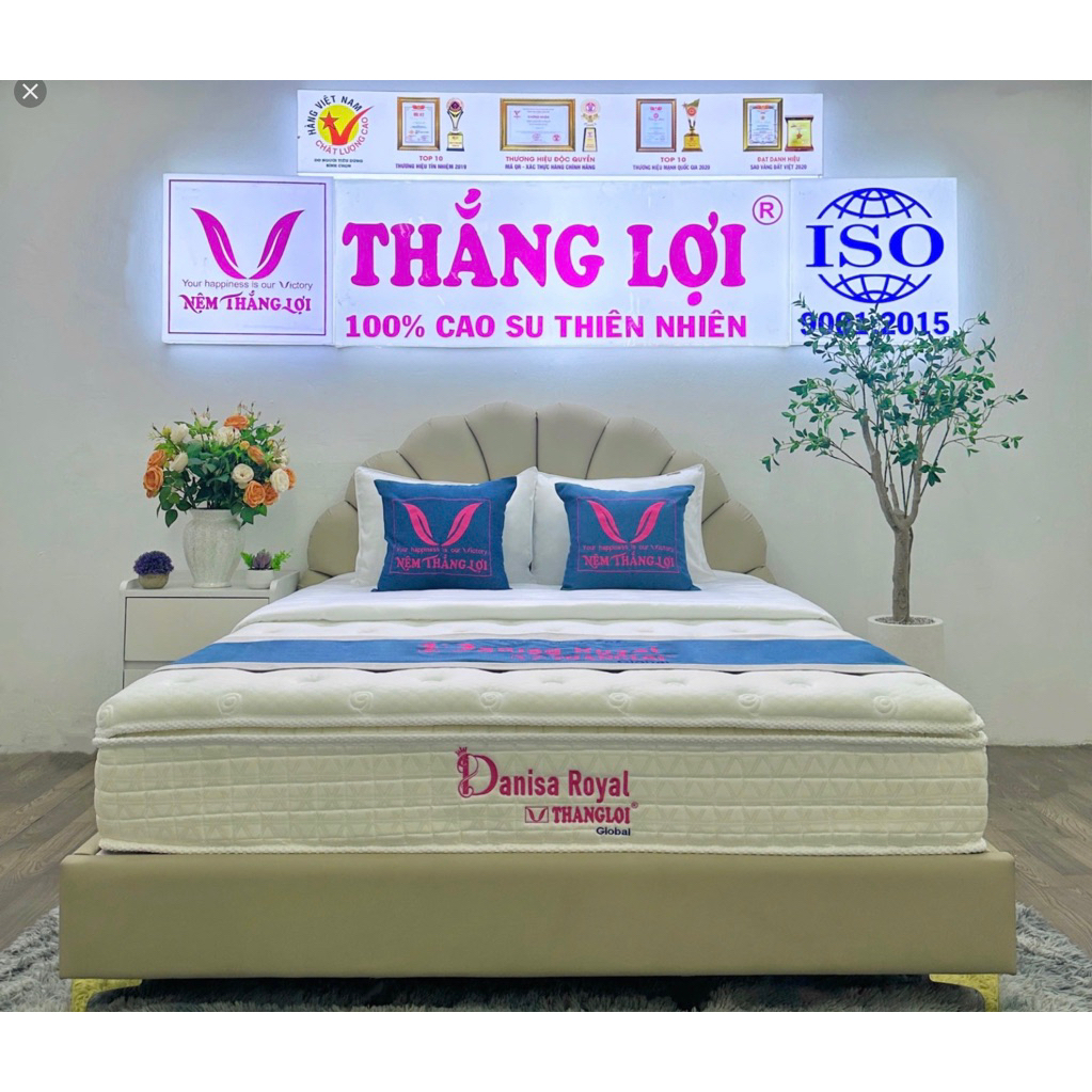 (Chính hãng ) Nệm THẮNG LỢI lò xo Túi cao cấp Danisa Royal BH 15 năm - freeship toàn quốc