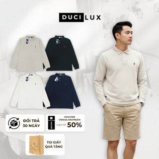  Áo Polo Tay Dài Ralph Lauren Dệt Kim Thêu Ngựa - Polo Nam Vải Nhung Tăm Dày Dặn Đứng Form - DUCI 